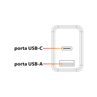 TECHMADE CARICABATTERIE 20W 1porta USB-C/USB-A FAST CHARGE