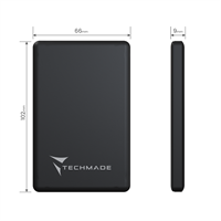 TECHMADE POWERBANK SLIM 7.9MM  WIRELESS MAGNETICO 5000mah