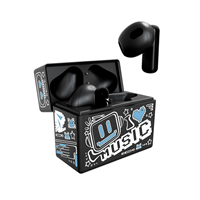 TECHMADE EARBUDS CON PATTERN BLU TM-XM191-BKBL