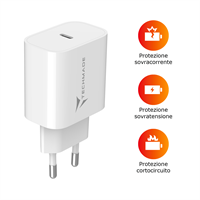 TECHMADE CARICABATTERIE 20W CON UNA PORTA USB-C OUTPUT