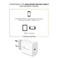 TECHMADE CARICABATTERIE 20W CON UNA PORTA USB-C OUTPUT