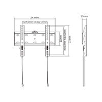 TECHMADE GEMBIRD STAFFA TV A MURO (FISSA) DA 23 A 42