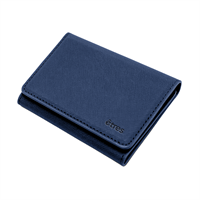 ETRES WALLET SMART FLAT COLLEZIONE SAFFIANO BLU