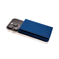 ETRES WALLET SMART FLAT COLLEZIONE SAFFIANO BLU